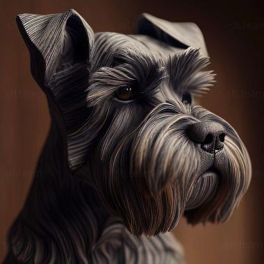 3D model Zwergschnauzer dog (STL)